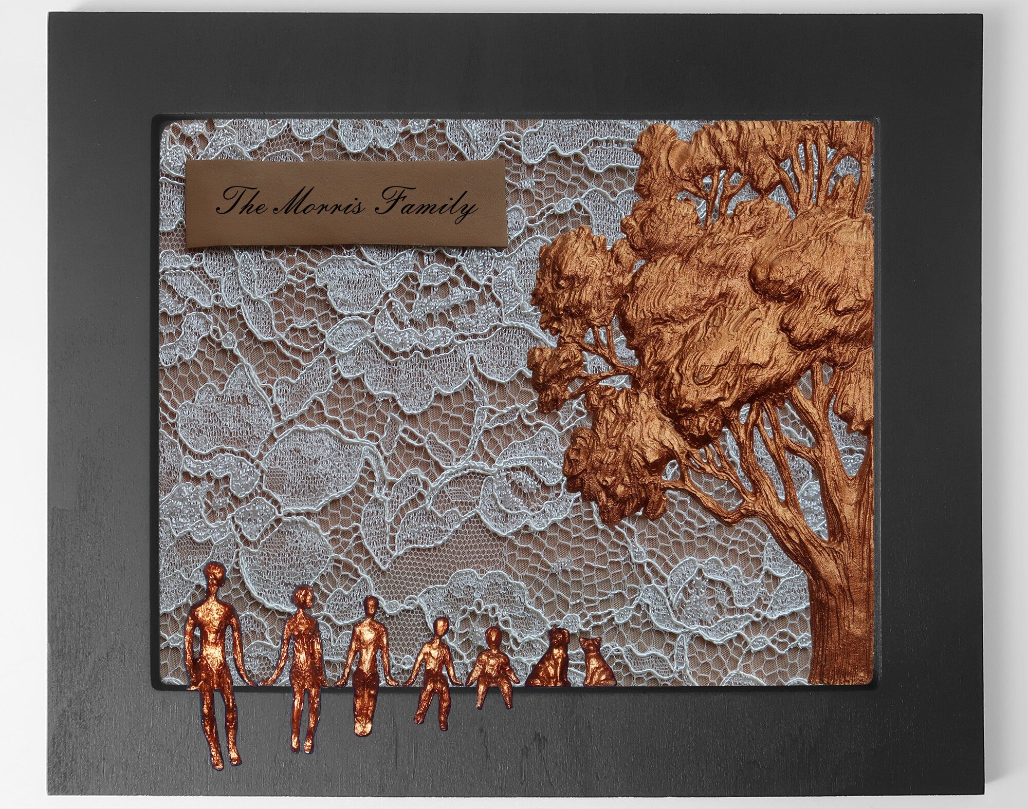13th Anniversary Gift Lace Wedding Anniversary FamilyTreeArtStudio