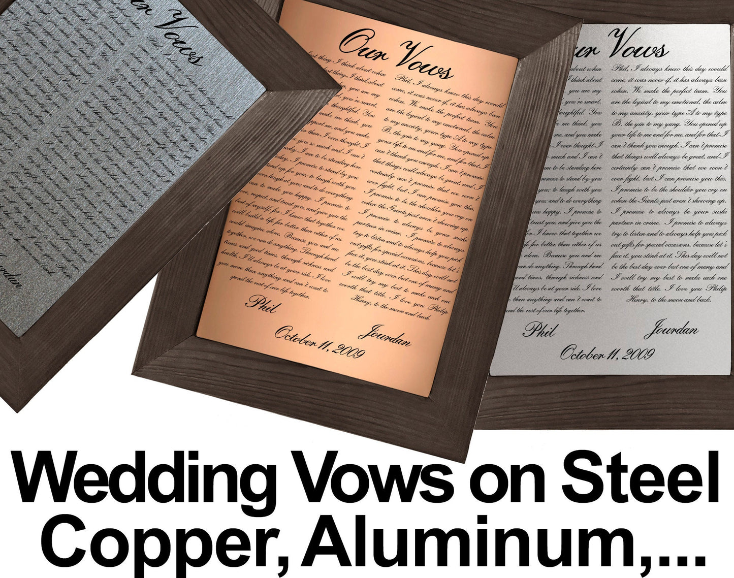 Wedding Vows Framed Art - Personalized