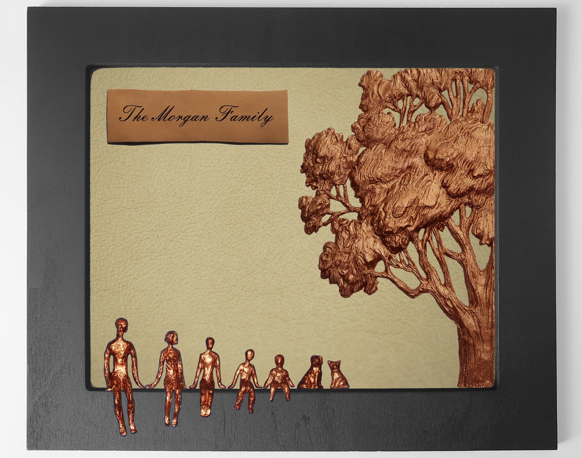 3rd Anniversary Gift Leather Anniversary FamilyTreeArtStudio